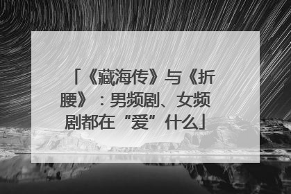 《藏海传》与《折腰》：男频剧、女频剧都在“爱”什么