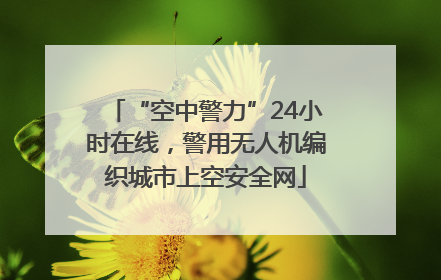 “空中警力”24小时在线，警用无人机编织城市上空安全网