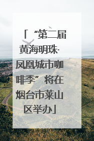 “第二届黄海明珠·凤凰城市咖啡季”将在烟台市莱山区举办