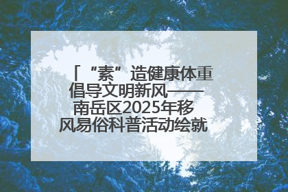 “素”造健康体重 倡导文明新风——南岳区2025年移风易俗科普活动绘就健康生活新图景