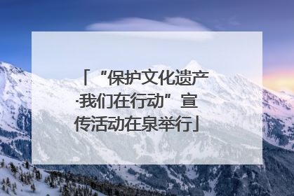 “保护文化遗产·我们在行动”宣传活动在泉举行