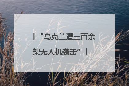 “乌克兰遭三百余架无人机袭击”