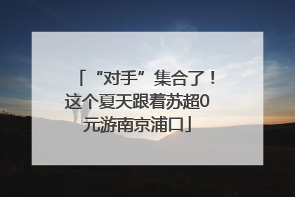 “对手”集合了！这个夏天跟着苏超0元游南京浦口