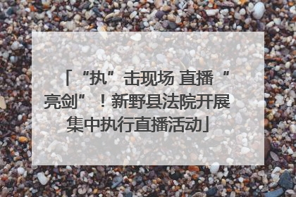 “执”击现场 直播“亮剑”！新野县法院开展集中执行直播活动