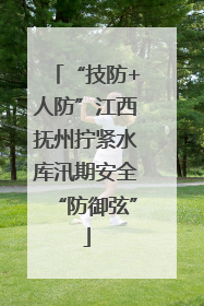 “技防+人防”江西抚州拧紧水库汛期安全“防御弦”