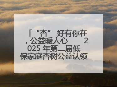 “杏” 好有你在，公益暖人心——2025 年第二届低保家庭杏树公益认领活动开启