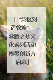 “湾区对话敦煌” 丝路之梦文化系列活动横琴创新方启幕