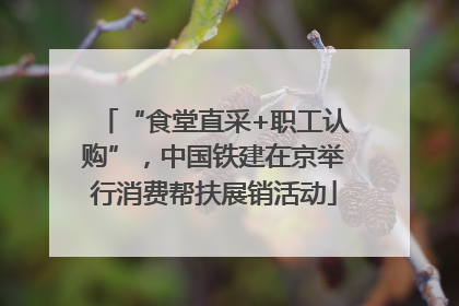 “食堂直采+职工认购”，中国铁建在京举行消费帮扶展销活动