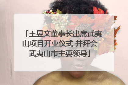 王昱文董事长出席武夷山项目开业仪式 并拜会武夷山市主要领导