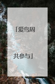 爱鸟周 共参与