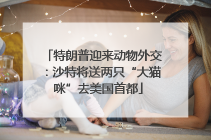 特朗普迎来动物外交：沙特将送两只“大猫咪”去美国首都