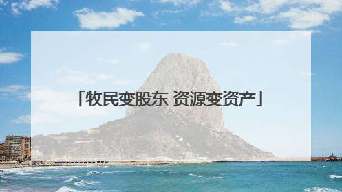 牧民变股东 资源变资产