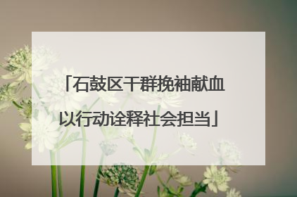 石鼓区干群挽袖献血 以行动诠释社会担当