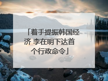 着手提振韩国经济 李在明下达首个行政命令