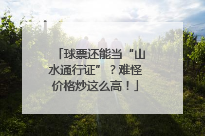 球票还能当“山水通行证”？难怪价格炒这么高！