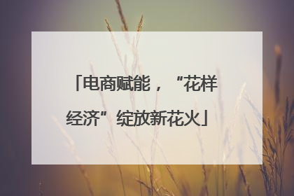 电商赋能，“花样经济”绽放新花火