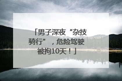 男子深夜“杂技骑行”，危险驾驶被拘10天！