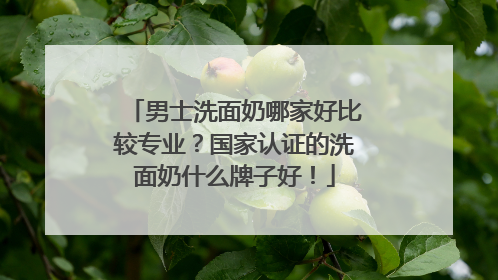 男士洗面奶哪家好比较专业？国家认证的洗面奶什么牌子好！