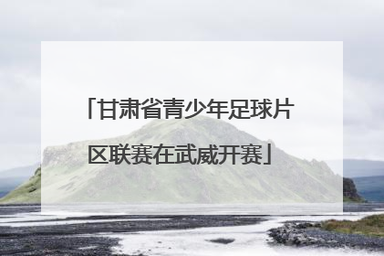 甘肃省青少年足球片区联赛在武威开赛