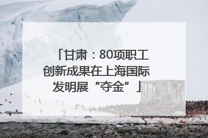 甘肃：80项职工创新成果在上海国际发明展“夺金”