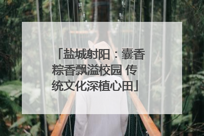 盐城射阳：囊香粽香飘溢校园 传统文化深植心田