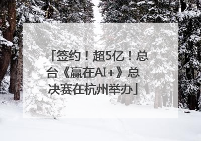 签约！超5亿！总台《赢在AI+》总决赛在杭州举办