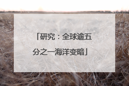 研究：全球逾五分之一海洋变暗