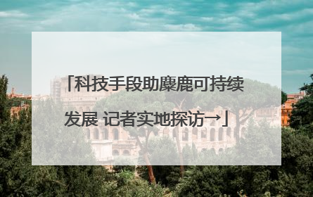 科技手段助麋鹿可持续发展 记者实地探访→