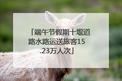 端午节假期十堰道路水路运送旅客15.23万人次