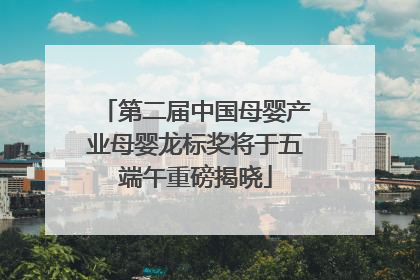 第二届中国母婴产业母婴龙标奖将于五端午重磅揭晓