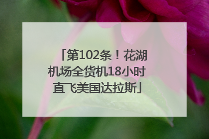 第102条！花湖机场全货机18小时直飞美国达拉斯