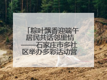 粽叶飘香迎端午 居民共话邻里情——石家庄市多社区举办多彩活动营造节日氛围