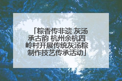 粽香传非遗 灰汤承古韵 杭州余杭四岭村开展传统灰汤粽制作技艺传承活动