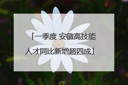 一季度 安徽高技能人才同比新增超四成