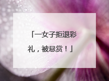 一女子拒退彩礼，被悬赏！