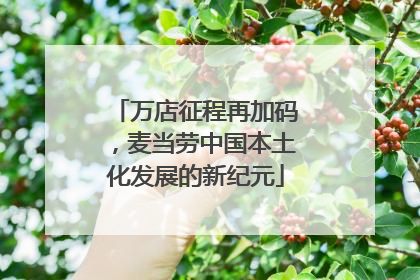 万店征程再加码，麦当劳中国本土化发展的新纪元