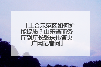 上合示范区如何扩能提质？山东省商务厅副厅长张庆伟答央广网记者问