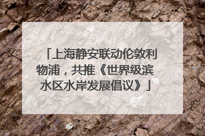 上海静安联动伦敦利物浦，共推《世界级滨水区水岸发展倡议》
