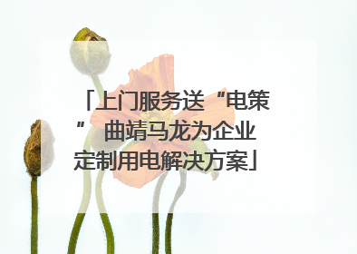 上门服务送“电策” 曲靖马龙为企业定制用电解决方案
