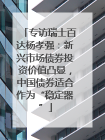 专访瑞士百达杨孝强：新兴市场债券投资价值凸显，中国债券适合作为“稳定器”