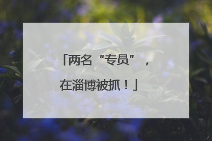 两名“专员”，在淄博被抓！