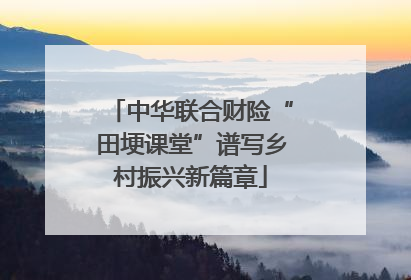 中华联合财险“田埂课堂”谱写乡村振兴新篇章