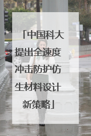 中国科大提出全速度冲击防护仿生材料设计新策略
