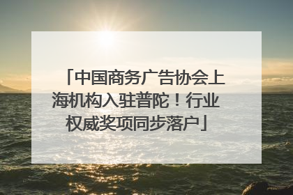 中国商务广告协会上海机构入驻普陀！行业权威奖项同步落户