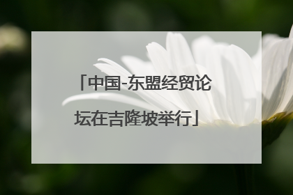 中国-东盟经贸论坛在吉隆坡举行