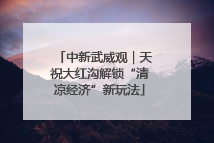 中新武威观｜天祝大红沟解锁“清凉经济”新玩法