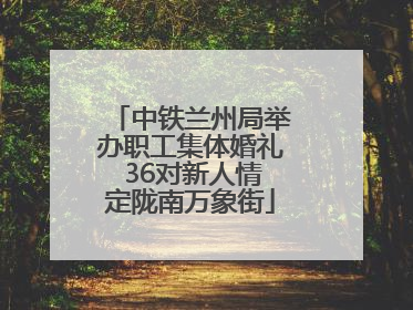 中铁兰州局举办职工集体婚礼 36对新人情定陇南万象街