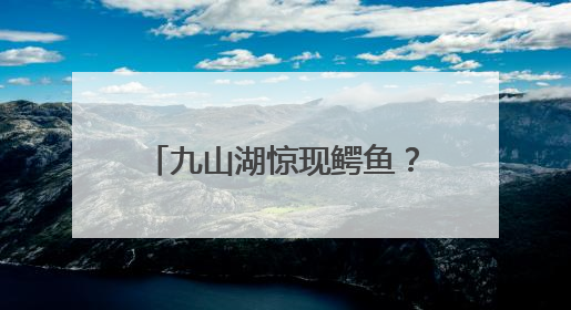 九山湖惊现鳄鱼？部门紧急巡查！专家：若为真将威胁生态与市民安全