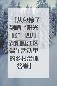 从包粽子到晒“阳光账” 四川资阳雁江区端午活动里的乡村治理答卷