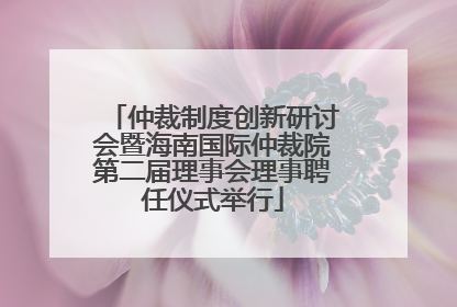仲裁制度创新研讨会暨海南国际仲裁院第二届理事会理事聘任仪式举行